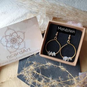 MONDSTEIN Ohrringe *INDIA vergoldet