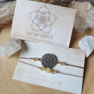 CITRIN Doppelarmband *BLUME DES LEBENS*