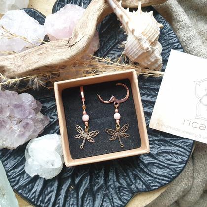 Rhodonit Ohrringe *LIBELLE* rosé