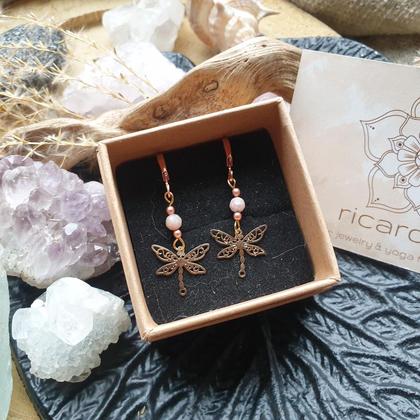 Rhodonit Ohrringe *LIBELLE* rosé - Image 3