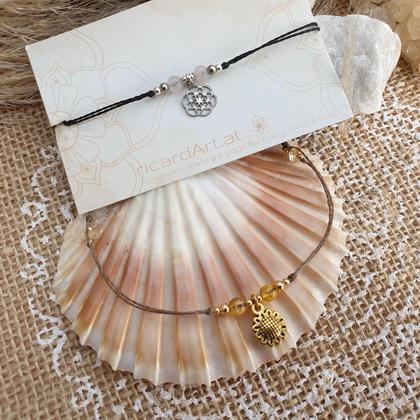 CITRIN/ROSENQUARZ Fußband *SUN & SEED OF LIFE - Image 3