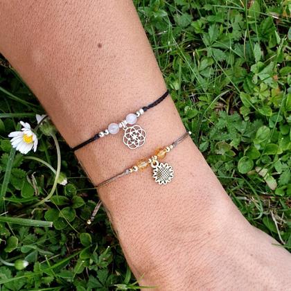 CITRIN/ROSENQUARZ Armband *SUN & SEED OF LIFE - Image 2