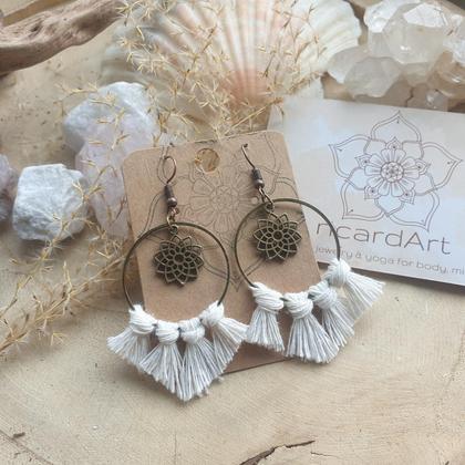 Makramee Ohrringe *MANDALA bronze