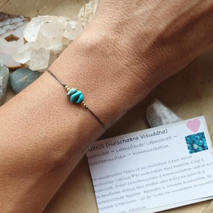 TÜRKIS Chakraarmband *VIŚUDDHA* 18k verg.
