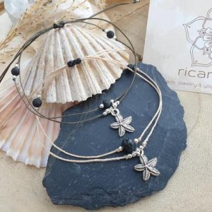 Lavastein Fußband *SEESTERN* silber