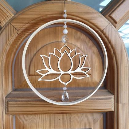 Lotus Rosenquarz Sonnenfänger *Bamboo Circle*
