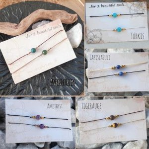 Edelstein Partnerarmband *6mm