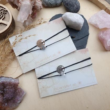 Bergkristall/LABRADORIT Doppelarmband *LEBENSBAUM*