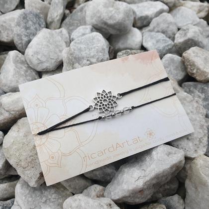 Bergkristall Doppelarmband *MANDALA* silber - Image 2