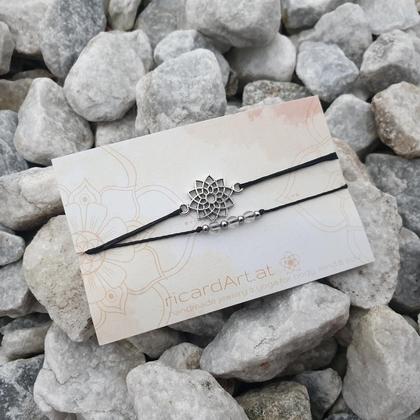 Bergkristall Doppelarmband *MANDALA* silber - Image 4