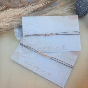 Amethyst/Mondstein Kristallarmband *18k vergoldet