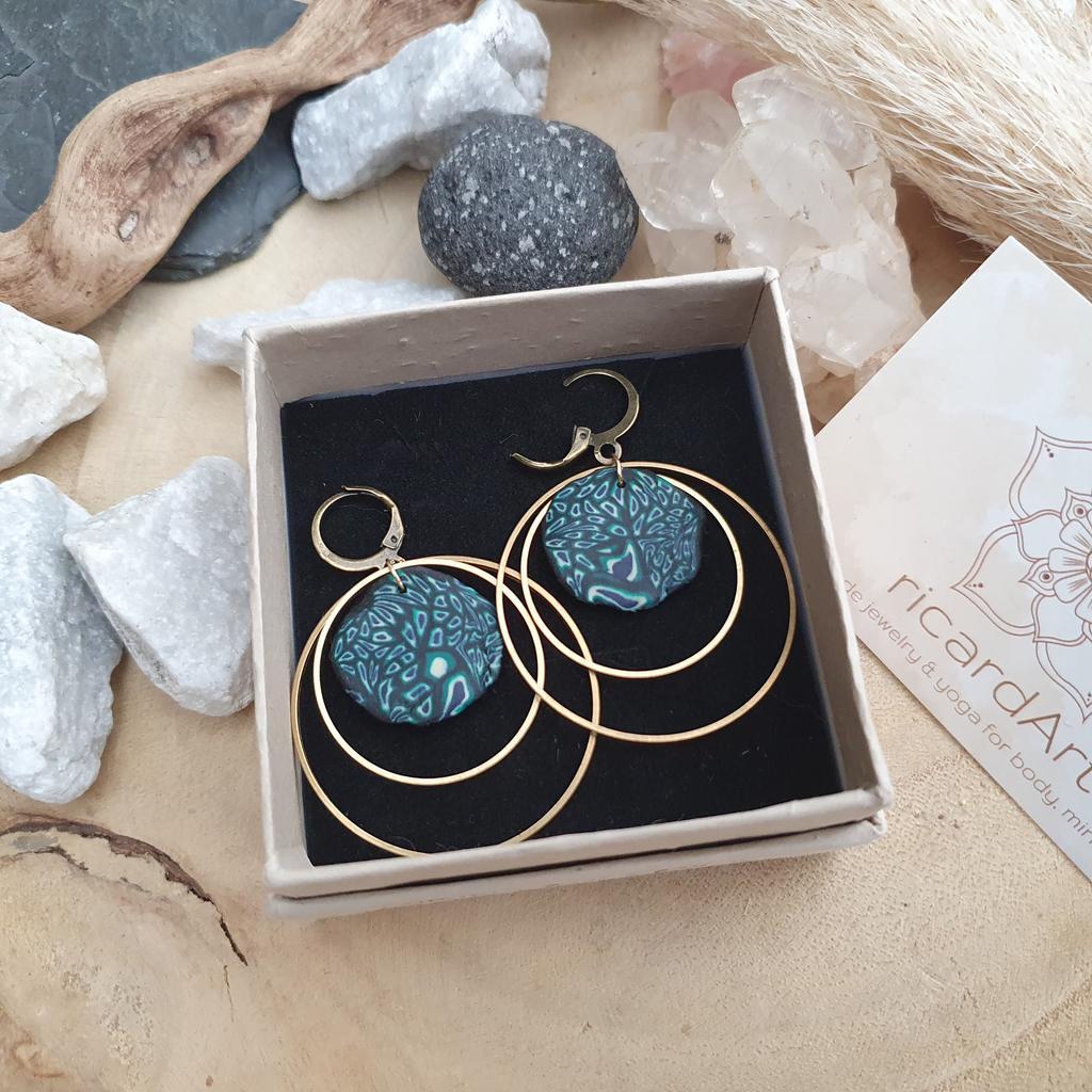 Ohrringe *FIMO OCEAN BLUE* nickelfrei - Image 4