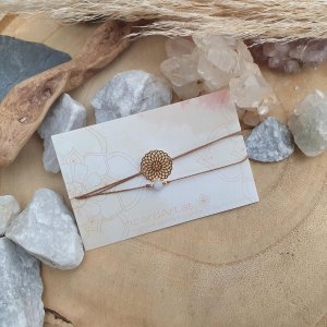 Doppelarmband *MANDALABLUME AQUAMARIN*