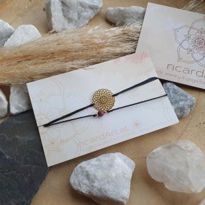 Doppelarmband *MANDALABLUME RHODONIT*