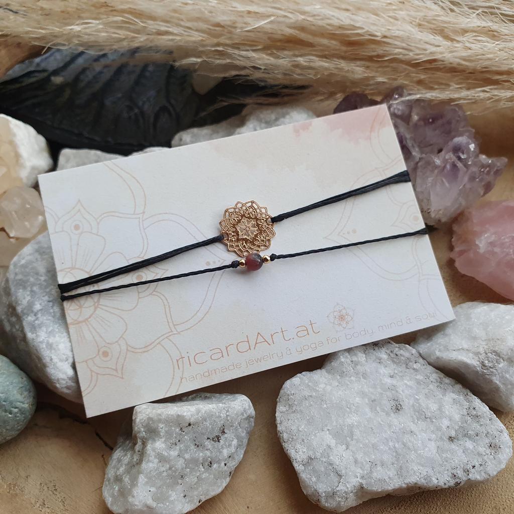 Doppelarmband *MANDALASONNE RHODONIT* - Image 3