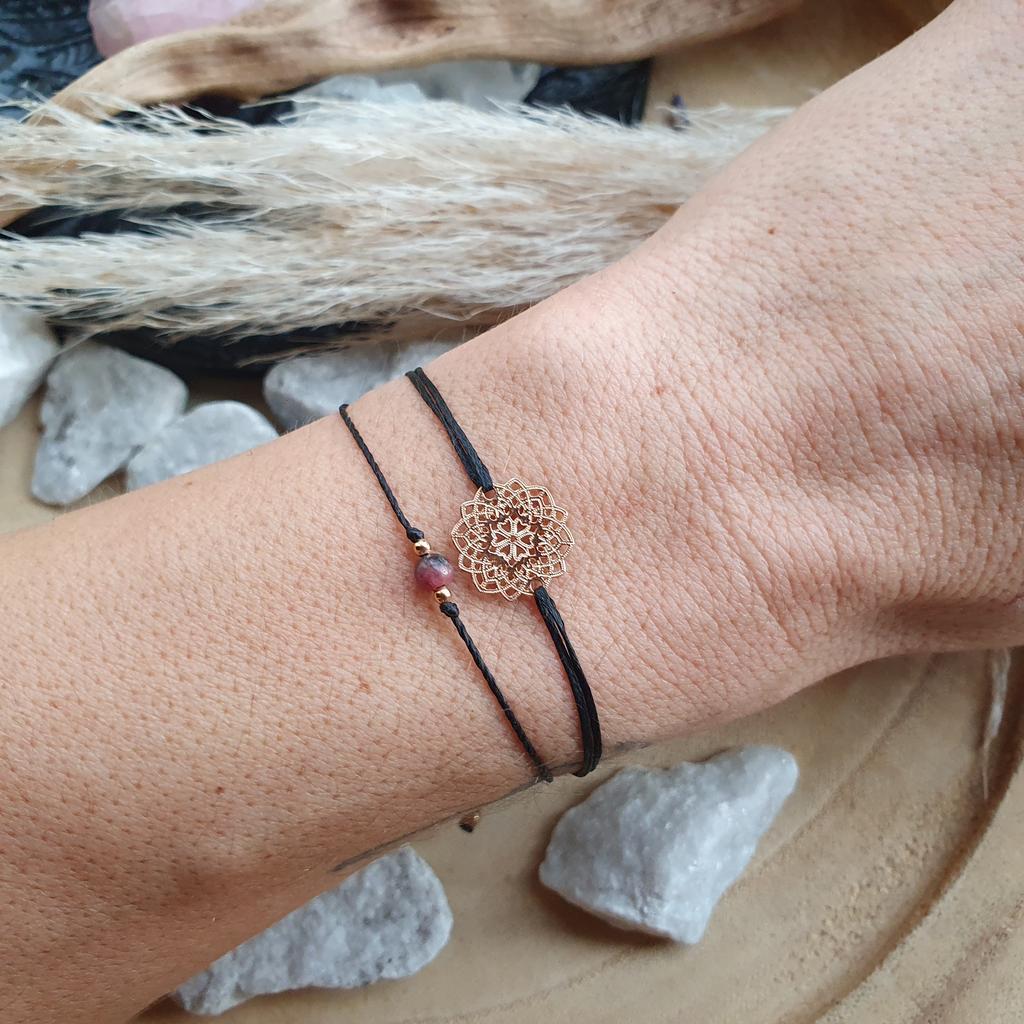 Doppelarmband *MANDALASONNE RHODONIT* - Image 4