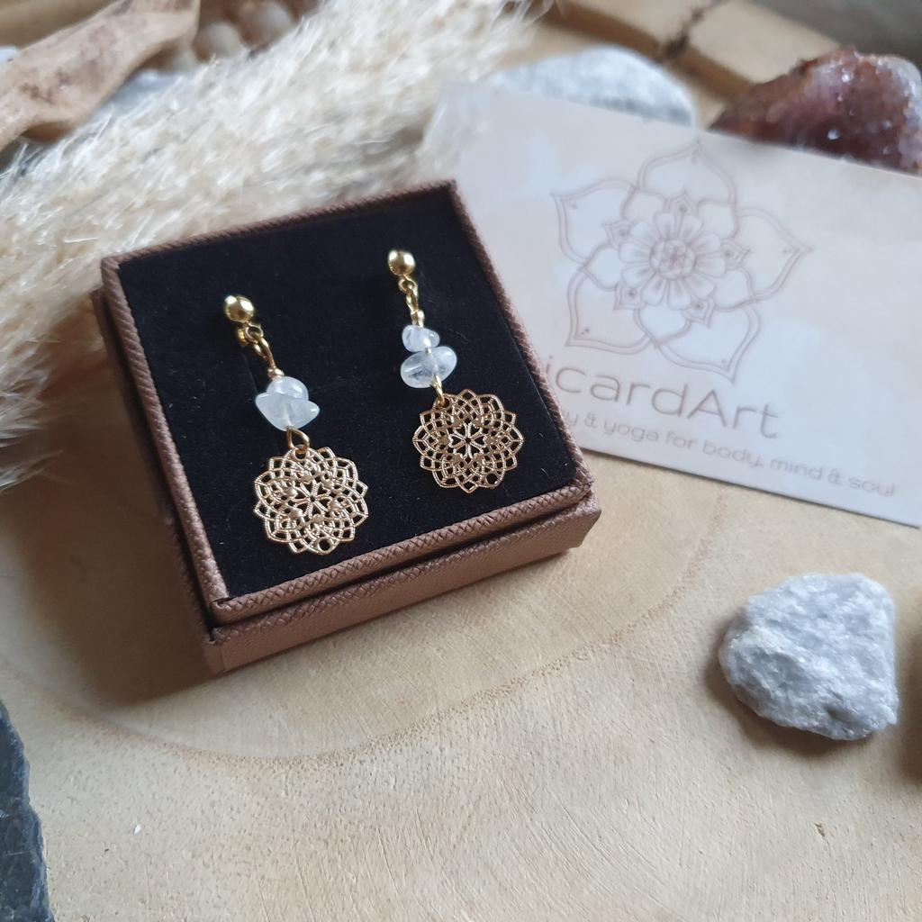 MONDSTEIN Ohrschmuck *MANDALASONNE gold