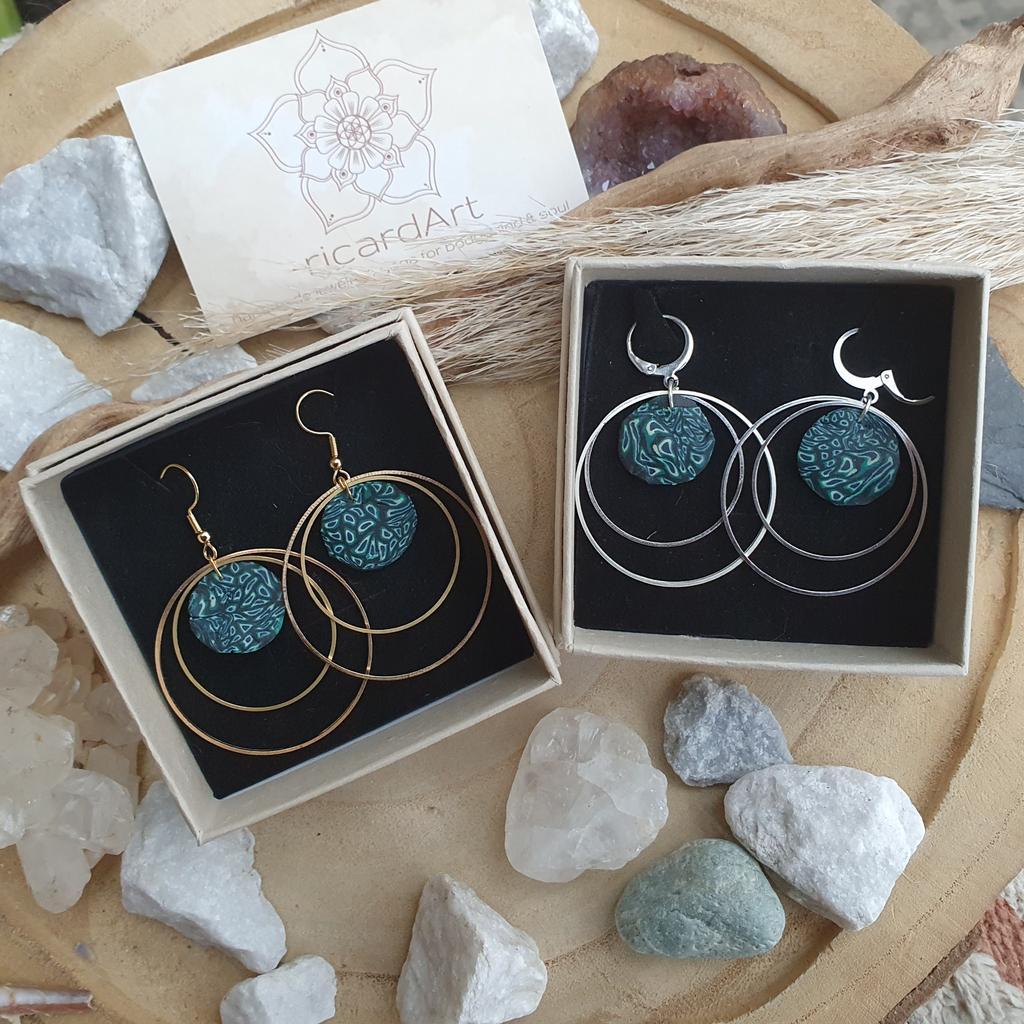 Ohrringe *FIMO OCEAN BLUE* nickelfrei - Image 2