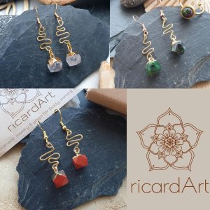 EDELSTEIN Ohrschmuck *SQUARE facettiert/vergoldet