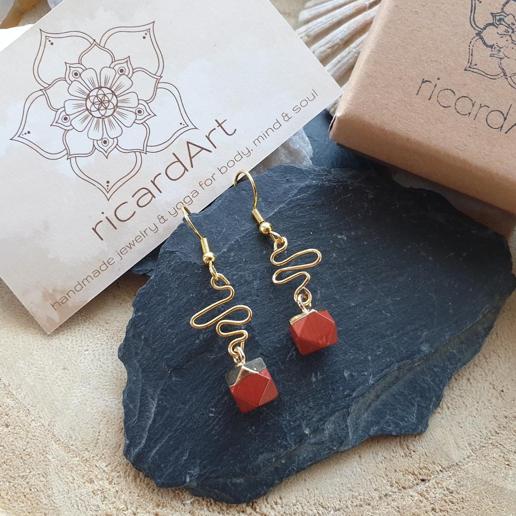 EDELSTEIN Ohrschmuck *SQUARE facettiert/vergoldet - Image 4