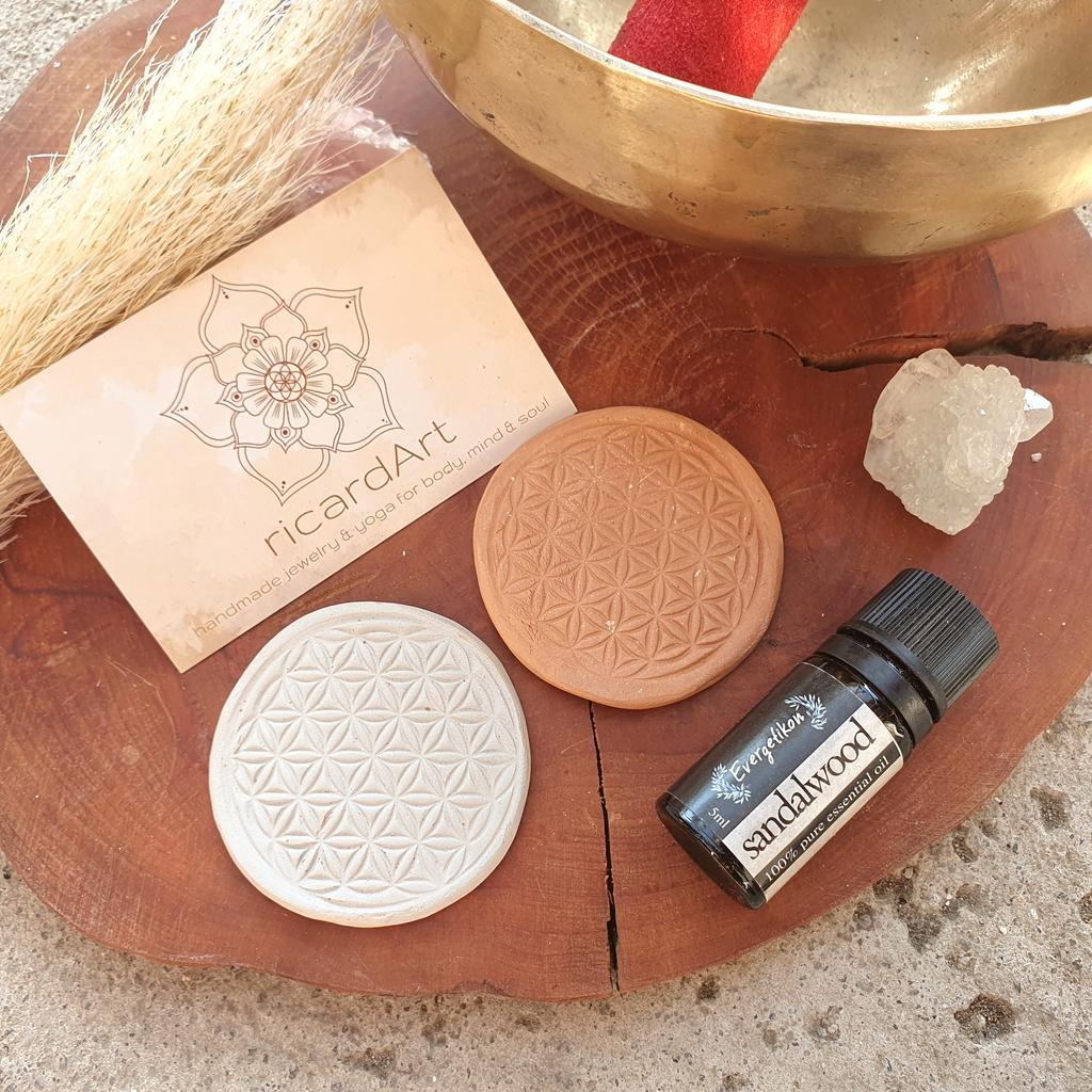 Duftstein *BLUME DES LEBENS* Naturton