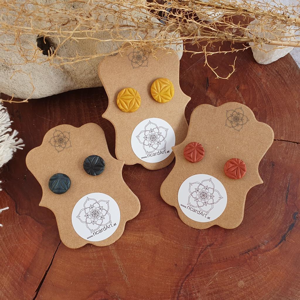 Fimo Ohrstecker *METALLIC GLOW*