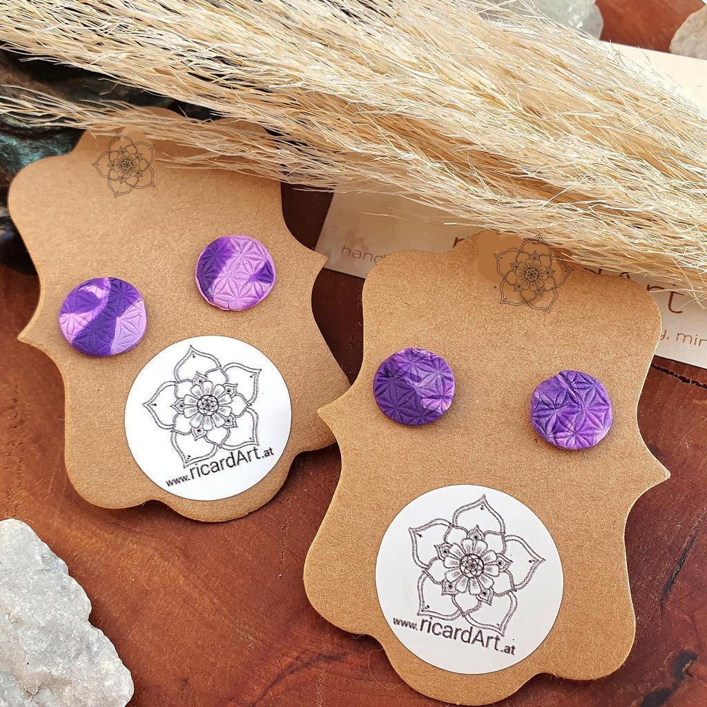 Lebensblume Ohrstecker *PURPLE CANDY* - Image 3