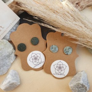 Lebensblume Ohrstecker *ANTHRAZIT* 12mm