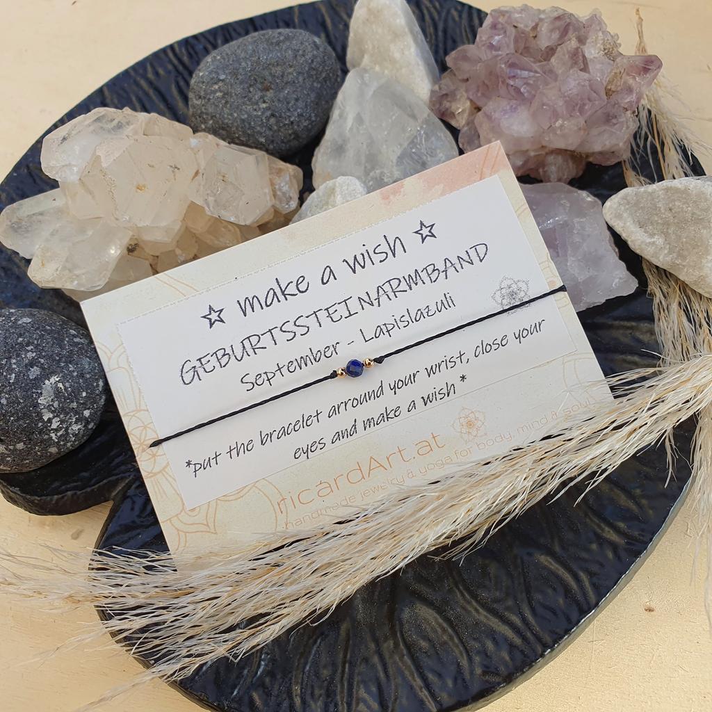 *MAKE A WISH* Geburtssteinarmband SEPTEMBER/LAPISLAZULI
