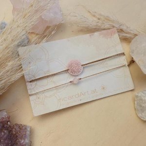 Doppelarmband *MAÄNDER Rosenquarz rosé