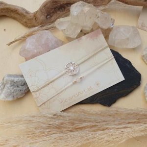 Doppelarmband *SEED OF LIFE Rosenquarz rosé