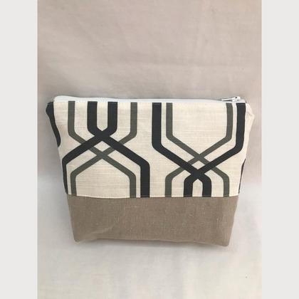 Kometiktäschchen Beige/Grün