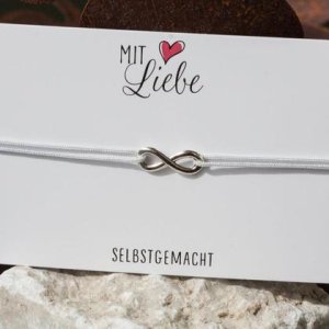 Armbändchen Infinity versilbert 15 x 6mm