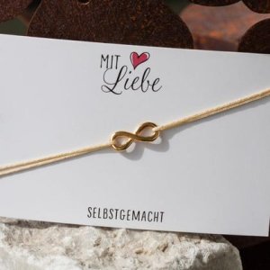 Armbändchen Infinity vergoldet 15 x 6mm