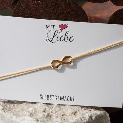 Armbändchen Infinity vergoldet 15 x 6mm