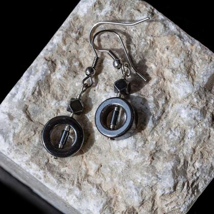 Ohrhänger Hämatit