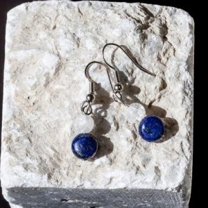 Ohrhänger Lapislazuli mit Bergkristall