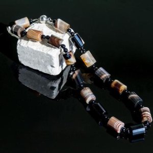 Halskette Achat facettiert