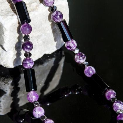 Halskette Amethyst/Onyx/Hämatit - Image 4