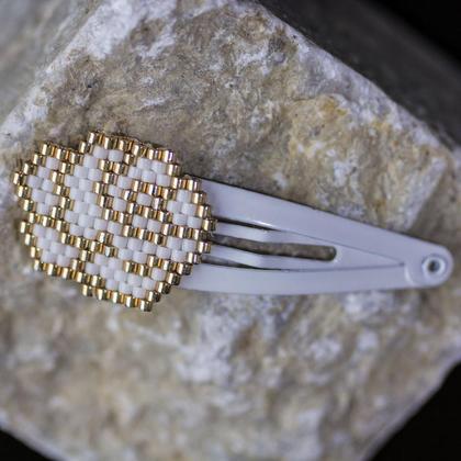 Haarspangerl Weiße Rose