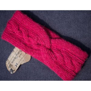 Alpaka Stirnband Twist rot