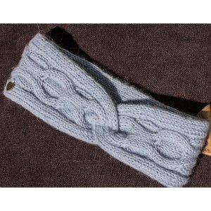 Alpaka Stirnband Twist hellblau