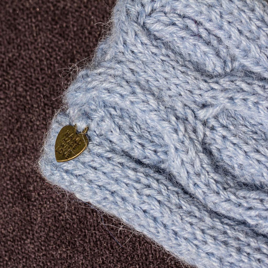 Alpaka Stirnband Twist hellblau - Image 3