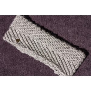 Alpaka Stirnband grau