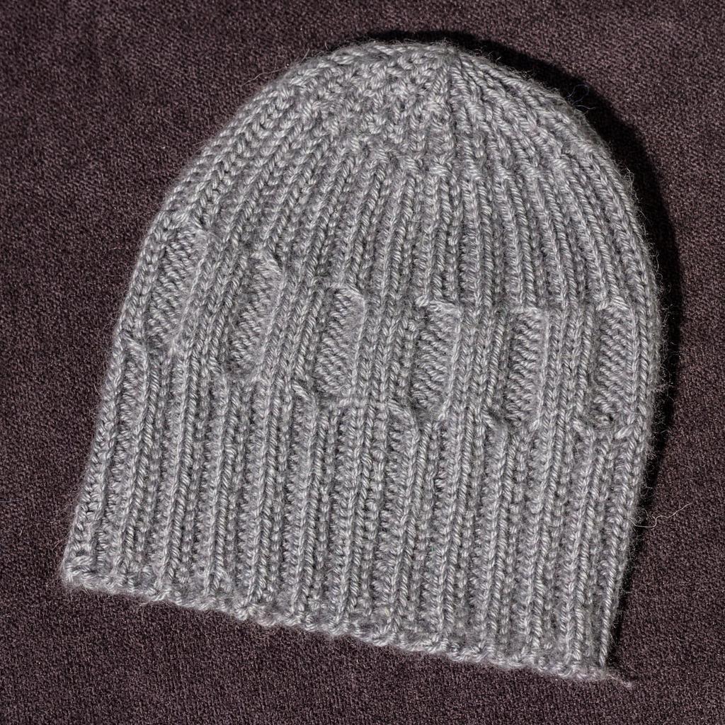 Alpaka Haube unisex grau