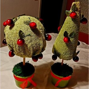 Obstbäumchen aus Handtüchern