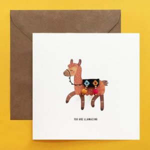 YOU ARE LLAMAZING  handgemachte Grußkarte