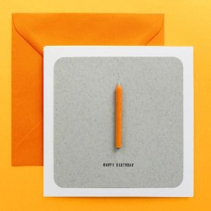 GEBURTSTAGSKERZE Geburtstagskarte mit echter Kerze