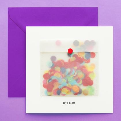 LET´S PARTY! Grußkarte mit echtem Konfetti - Image 2