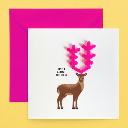 HAVE A MAGICAL CHRISTMAS handgemachte Weihnachtskarte mit Bügelperlen - Image 2